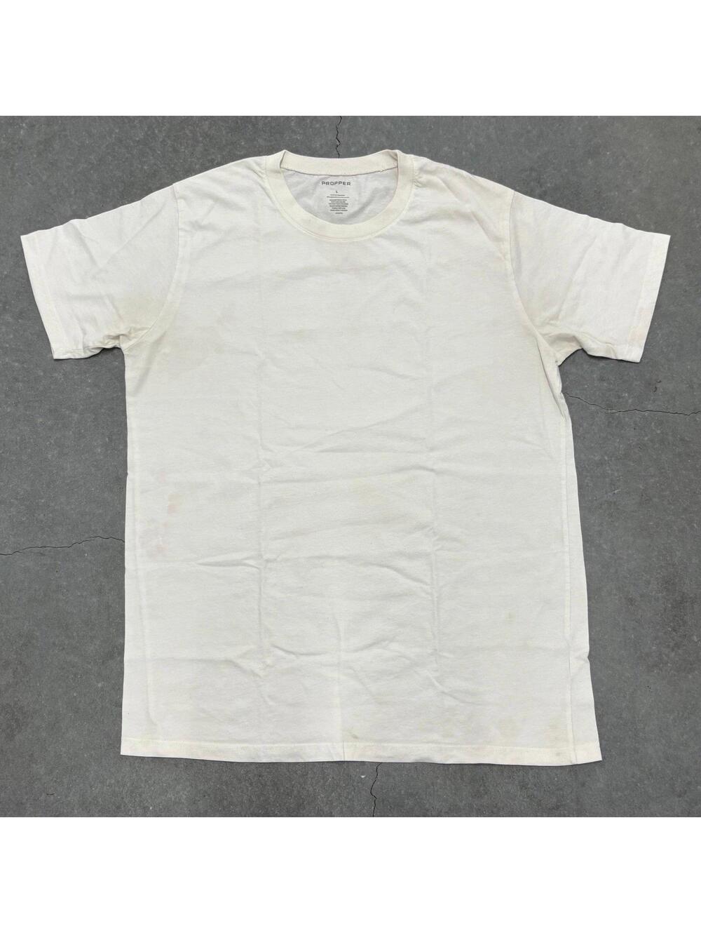 PROPPER Plain White T Shirt